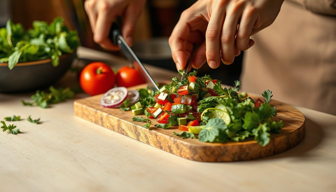 Fresh ingredients for healthy home cooking